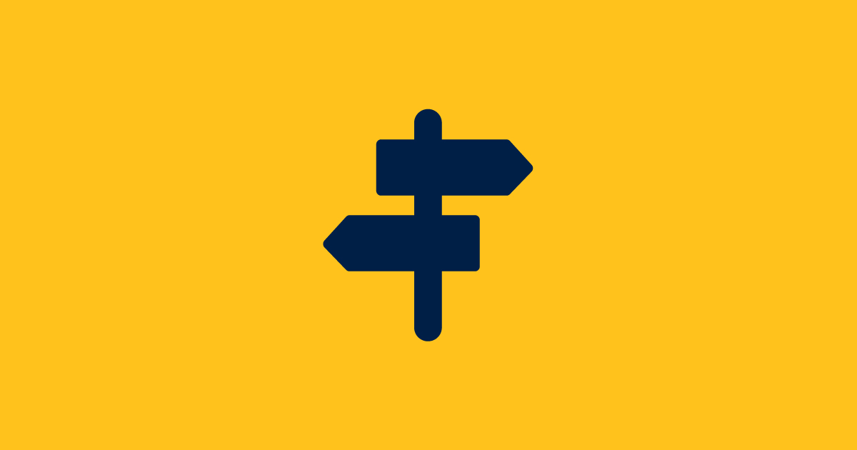 Directional sign icon