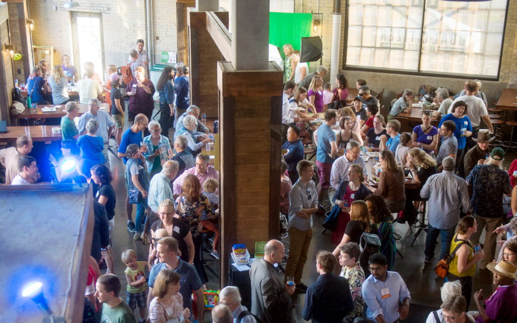 People socializing at Move Minnesota's Launch Party