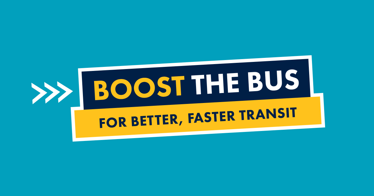 Boost the Bus campaign graphic