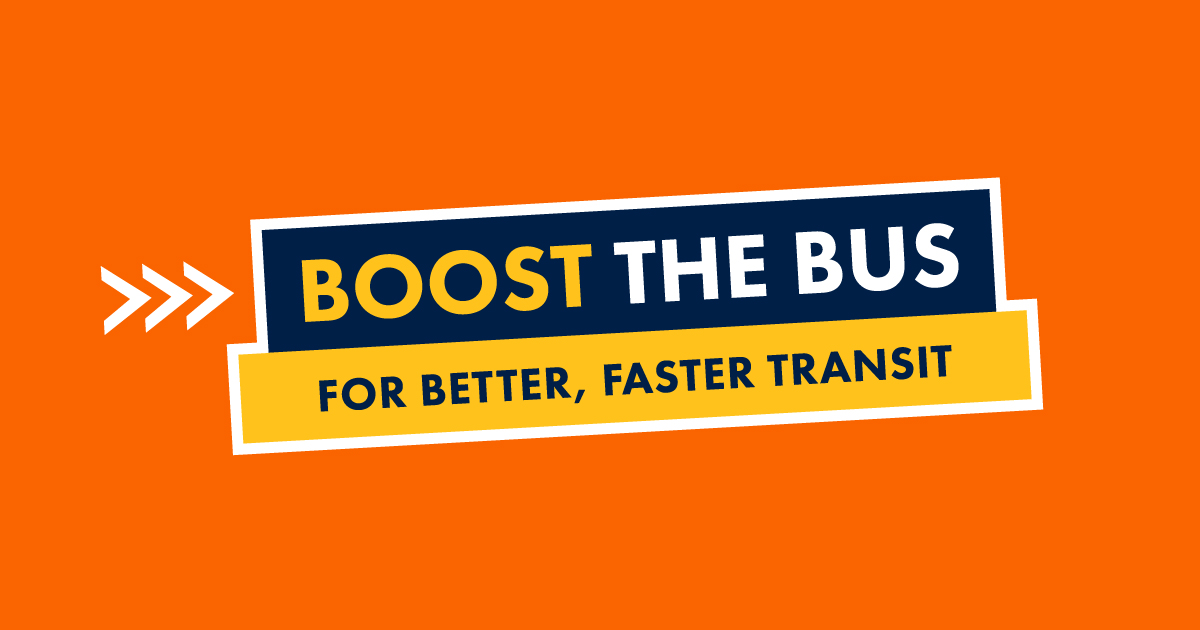 Boost the Bus campaign graphic