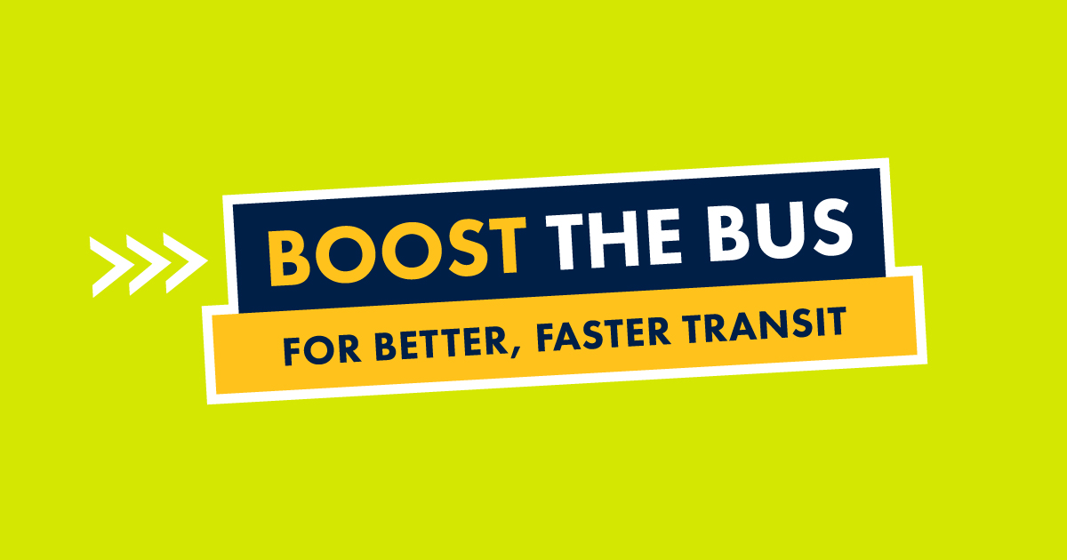 Boost the Bus campaign graphic
