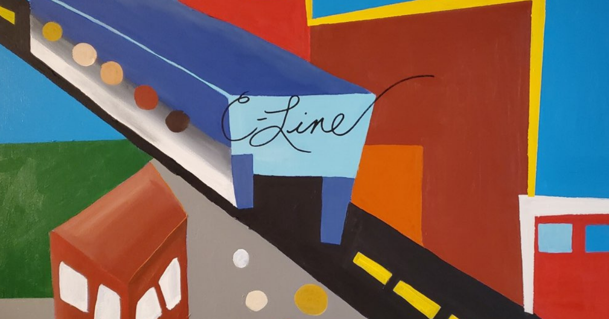 A painting of the C Line by artist seangarrison