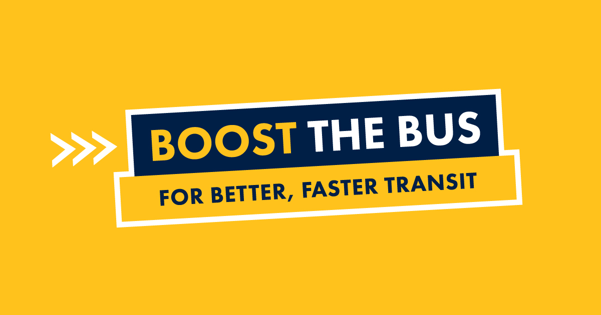 Boost the Bus campaign graphic