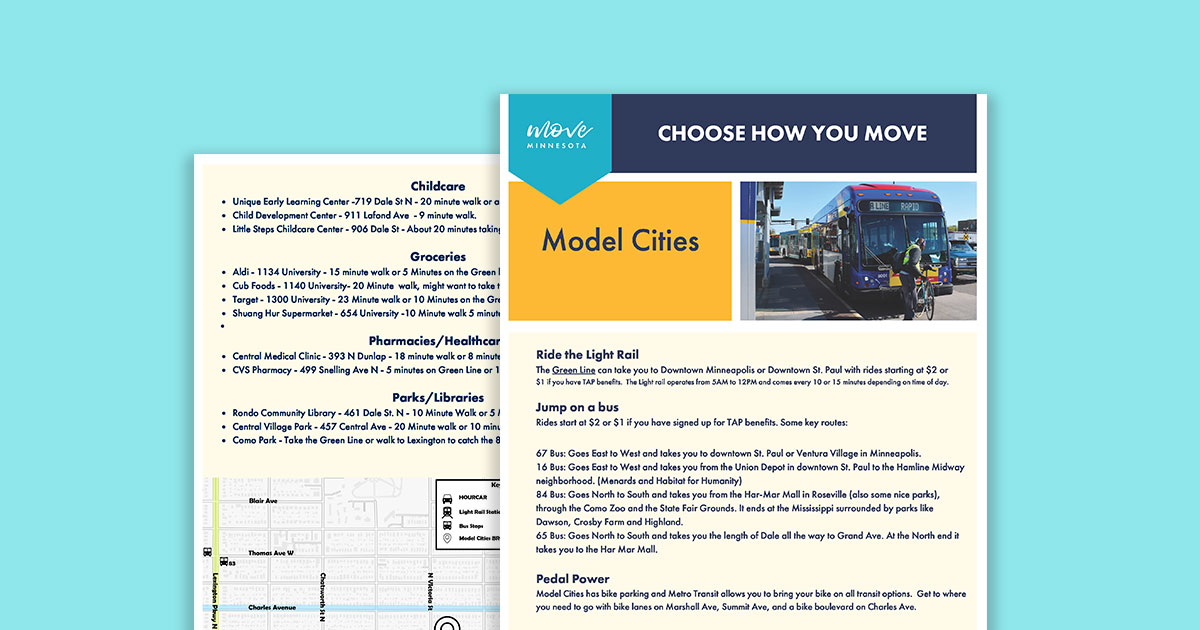 Green Line Choose How You Move Guide Example Graphic