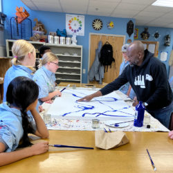 Students from Minnehaha Academy participated in the ART of Transit Workshop with after participating on experiential transit rides around the city.